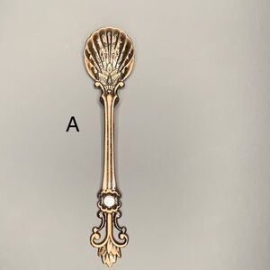 7- Decorative spoons. Wicca. Witch spoons. Copper tone metal spoons.